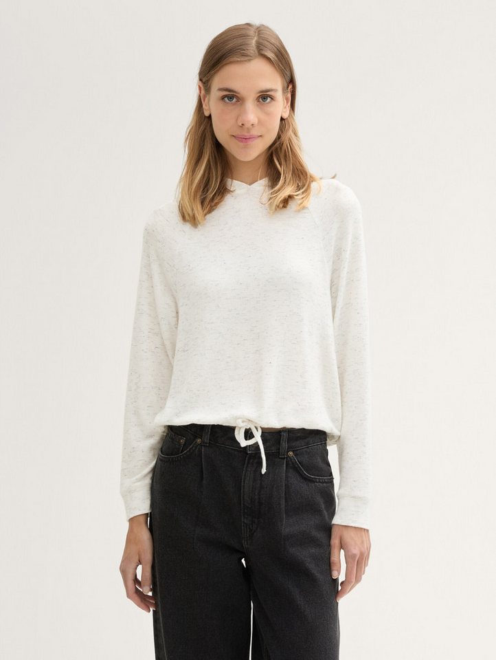 TOM TAILOR Denim Sweatshirt Strick & Sweatshirts Loose Fit Hoodie Sweatshirt mit Schleifen-Detail von TOM TAILOR Denim