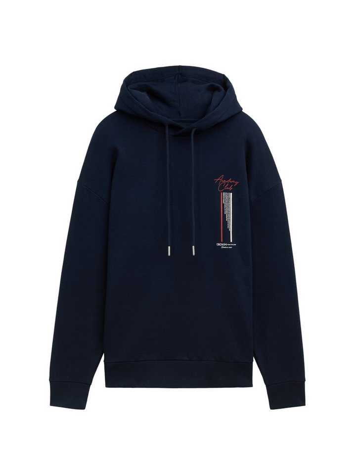 TOM TAILOR Denim Sweatshirt Relaxed-Fit Hoodie mit Print - Regular Fit von TOM TAILOR Denim