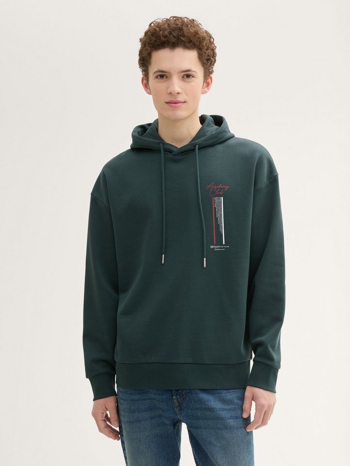 TOM TAILOR Denim Sweatshirt Relaxed Hoodie Sweatshirt mit Rückenprint Relaxed Hoodie Sweatshirt mit Rückenprint von TOM TAILOR Denim