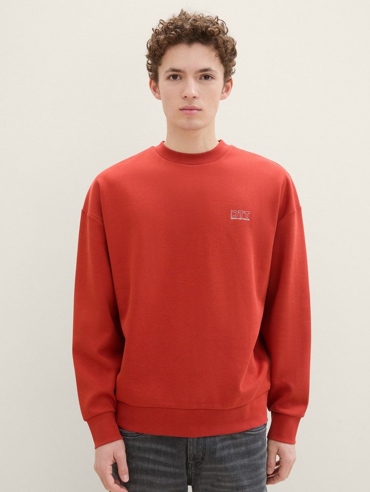 TOM TAILOR Denim Sweatshirt Relaxed Sweatshirt mit Prints Relaxed Sweatshirt mit Prints von TOM TAILOR Denim