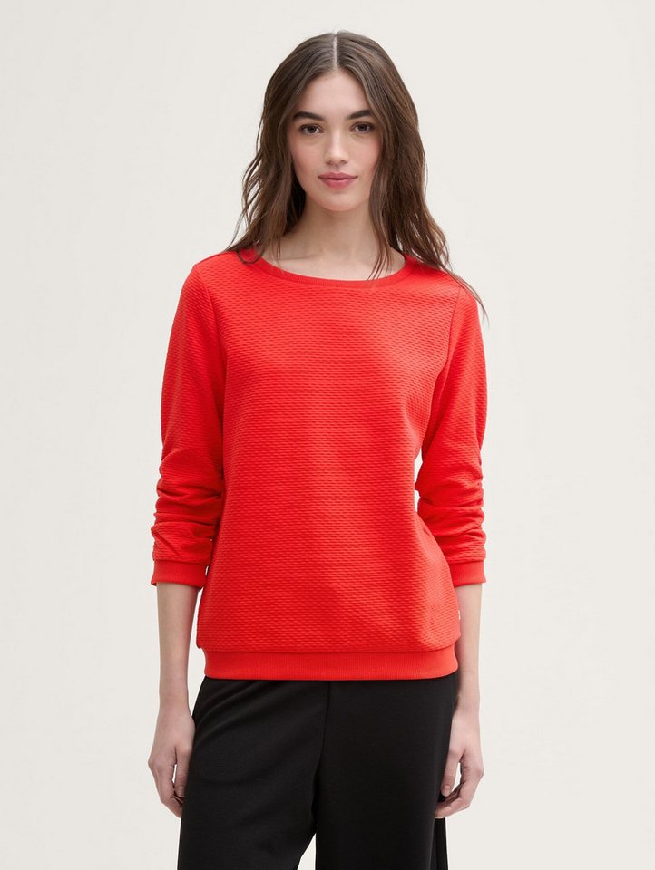 TOM TAILOR Denim Sweatshirt Strick & Sweatshirts Sweatshirt mit Raffungen von TOM TAILOR Denim