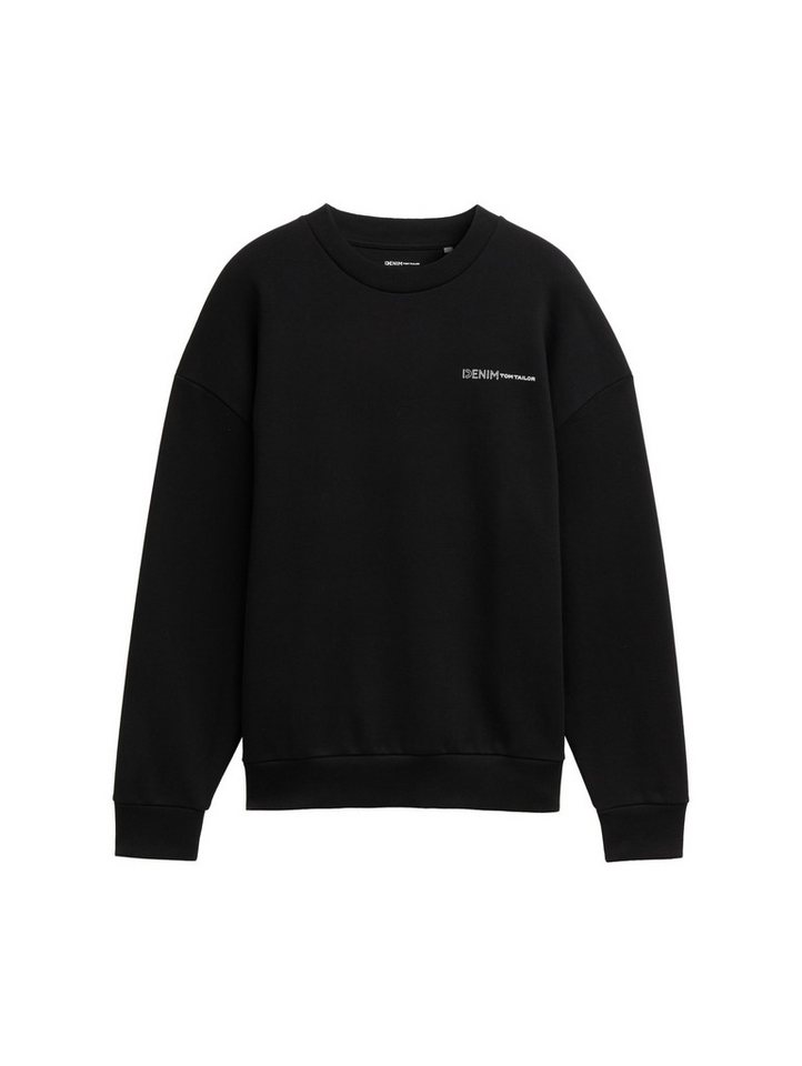 TOM TAILOR Denim Sweatshirt Sweatshirt mit Textprint - Relaxed Fit TOM TAILOR Denim Sweatshirt Sweatshirt mit Textprint - Relaxed Fit von TOM TAILOR Denim