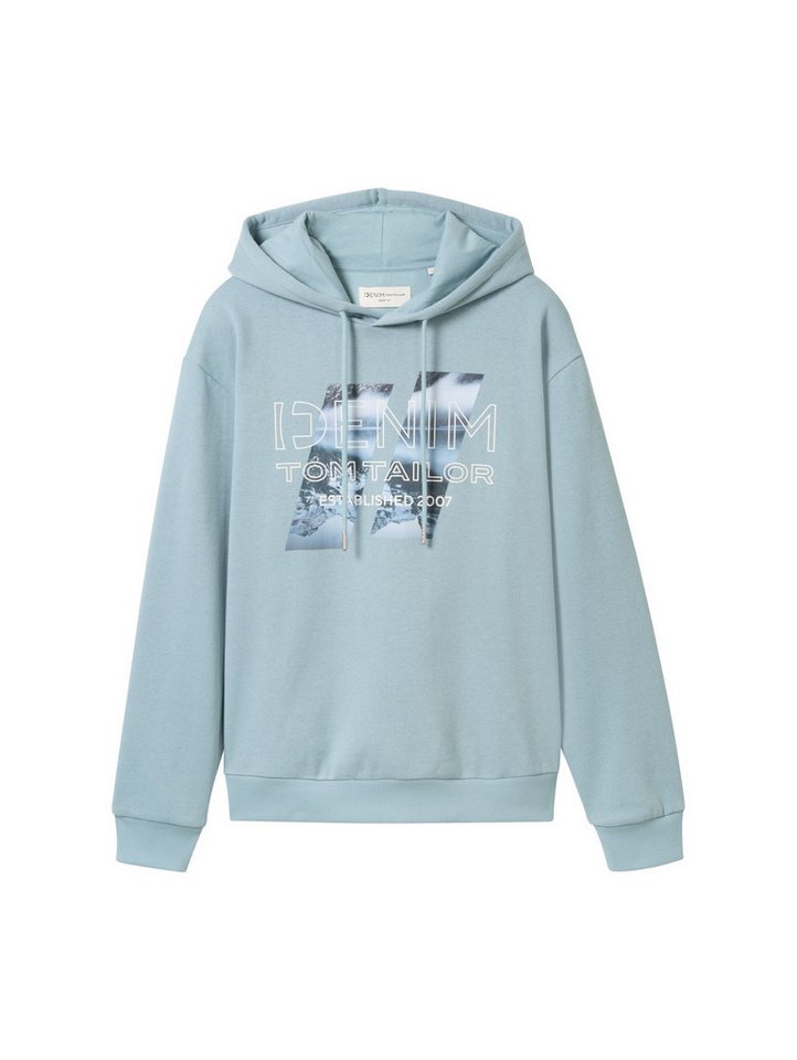 TOM TAILOR Denim Sweatshirt Hoodie mit Print - Regular Fit von TOM TAILOR Denim