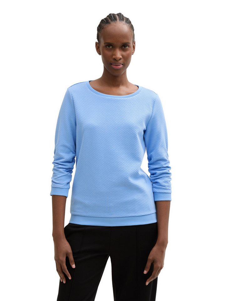 TOM TAILOR Denim Sweatshirt mit gerafften Ärmeln von TOM TAILOR Denim