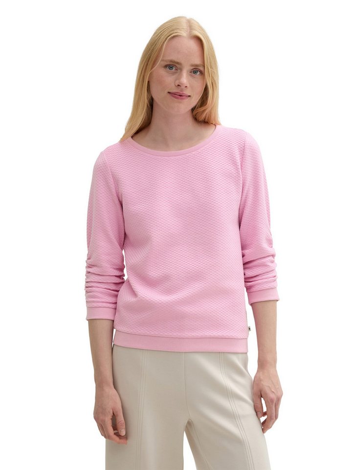 TOM TAILOR Denim Sweatshirt mit besonderer Materialoberfläche von TOM TAILOR Denim