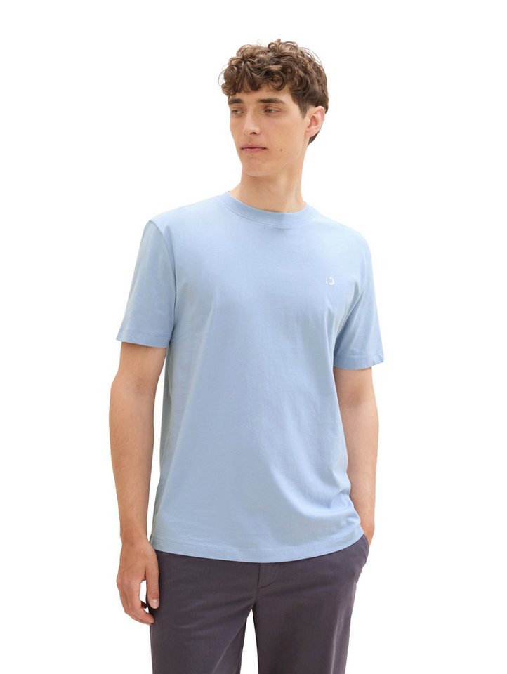 TOM TAILOR Denim T-Shirt Crewneck mit kleinem Logo-Print von TOM TAILOR Denim