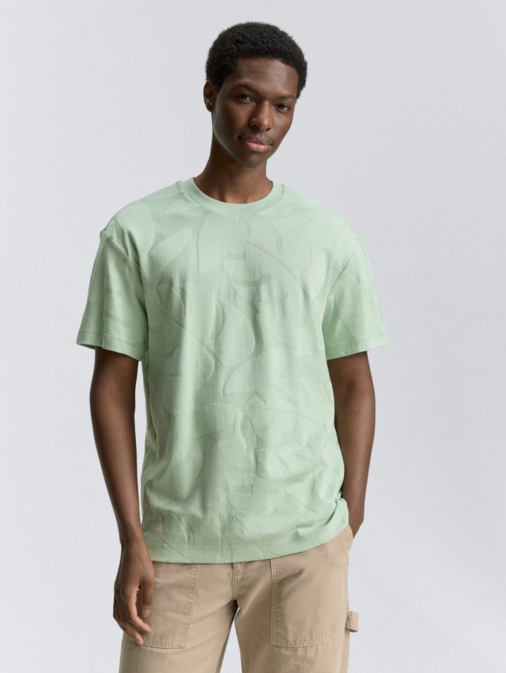 TOM TAILOR Denim T-Shirt Jacquard T-Shirt mit Muster TOM TAILOR Denim T-Shirt Jacquard T-Shirt mit Muster von TOM TAILOR Denim