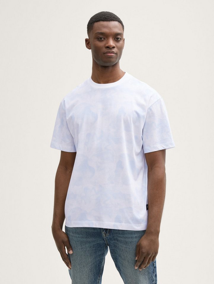 TOM TAILOR Denim T-Shirt Relaxed Fit T-Shirt mit Allover-Print Relaxed Fit T-Shirt mit Allover-Print von TOM TAILOR Denim
