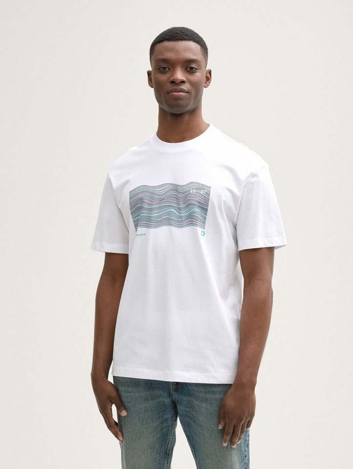 TOM TAILOR Denim T-Shirt Relaxed Fit T-Shirt mit Print Relaxed Fit T-Shirt mit Print von TOM TAILOR Denim