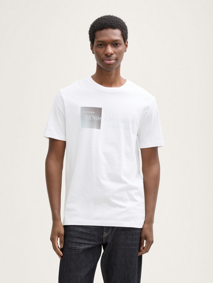 TOM TAILOR Denim T-Shirt T-Shirt T-Shirt mit Print aus Baumwolle von TOM TAILOR Denim