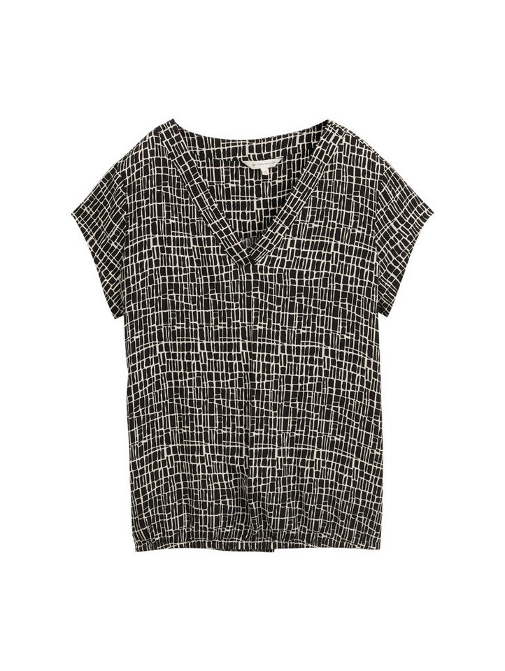 TOM TAILOR Denim T-Shirt blouse printed V-neck von TOM TAILOR Denim