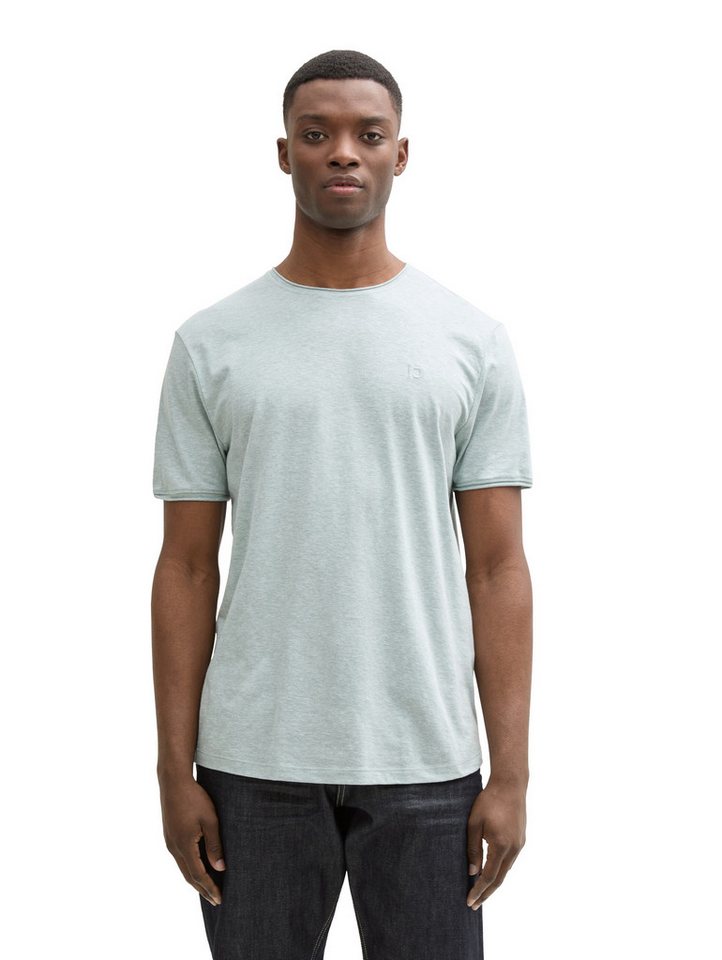 TOM TAILOR Denim T-Shirt in Melange-Optik von TOM TAILOR Denim