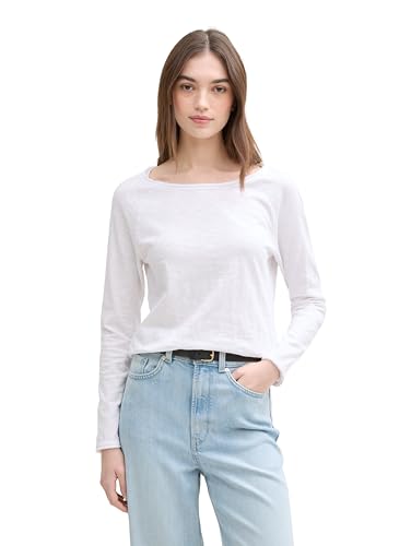 TOM TAILOR Denim T-Shirt mit Logo-Print, Azalea Magenta, XXL von TOM TAILOR Denim