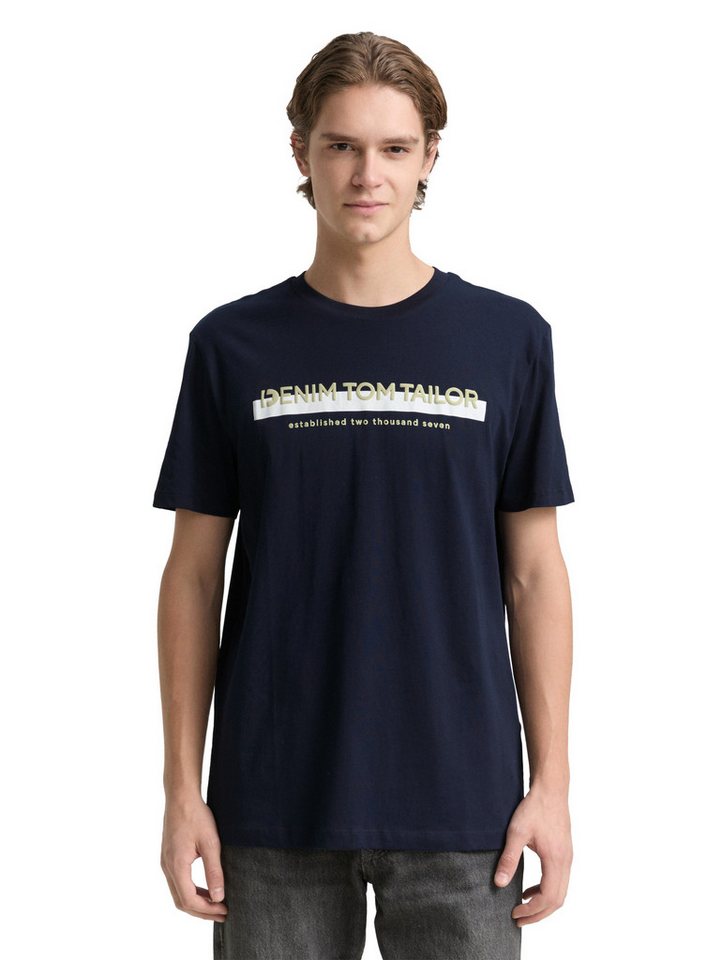 TOM TAILOR Denim T-Shirt mit Logofrontprint von TOM TAILOR Denim