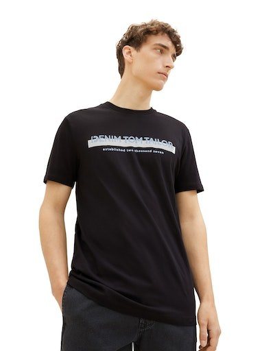 TOM TAILOR Denim T-Shirt mit Logofrontprint von TOM TAILOR Denim