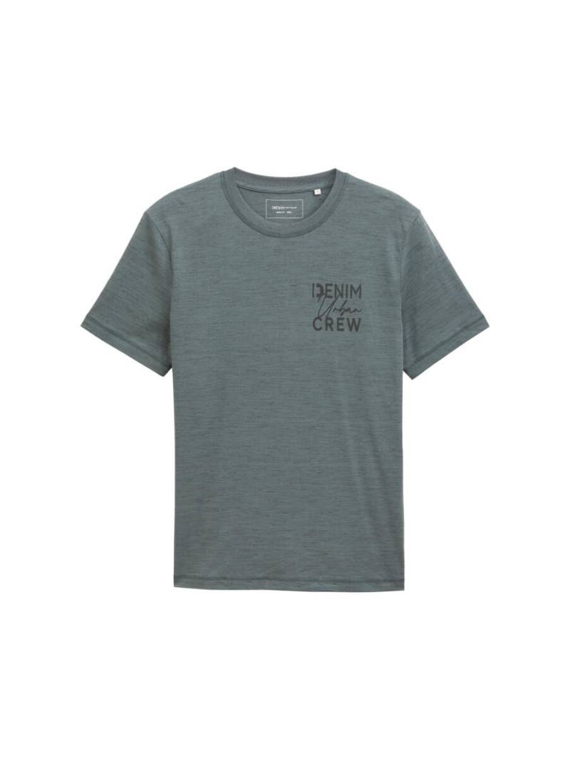 TOM TAILOR Denim - T-Shirt mit Print grün - Gr. - M von TOM TAILOR Denim