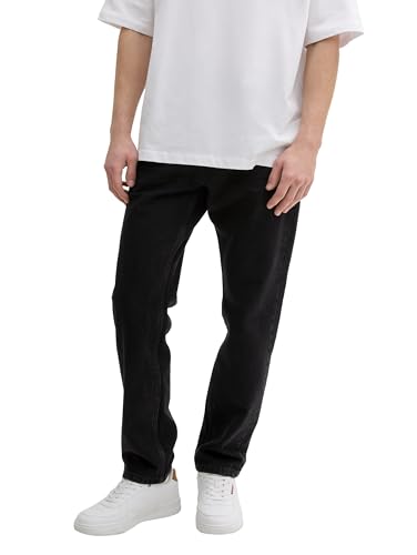 TOM TAILOR Denim Herren 1044988 Jeans Waylen Relaxed Fit, 10270 - Black Black Denim, 31W / 34L EU von TOM TAILOR Denim