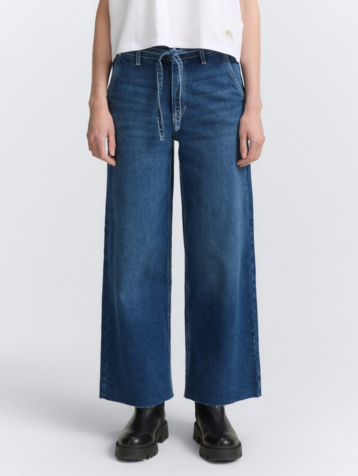 TOM TAILOR Denim Weite Jeans Jeanshosen TTMIJA CULOTTE Jeans mit Gürtel von TOM TAILOR Denim