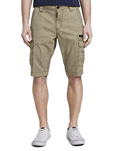 TOM TAILOR Herren Hosen & Chino Cargo Bermuda-Shorts im Washed-Look Honey Camel beige,29,11634,8448 von TOM TAILOR Denim