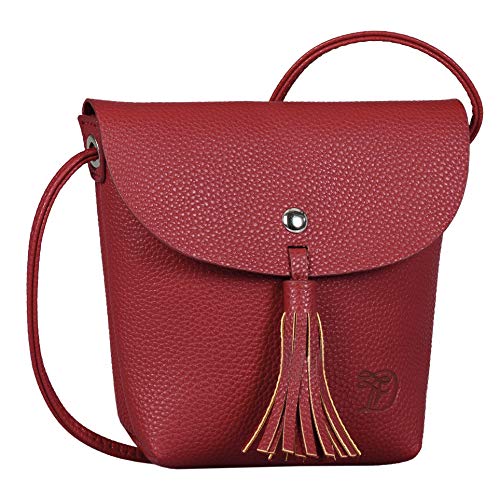 Denim TOM TAILOR bags - Womenswear IDA Damen Umhängetasche S, mid red, 17x4.5x16 von TOM TAILOR