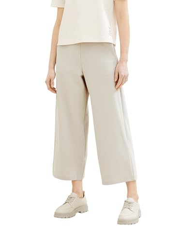 Tom Tailor Denim Damen Basic Culotte Hose, 10479 - Beige Grey, M von TOM TAILOR Denim