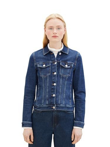 Tom Tailor Denim Damen Basic Jeansjacke, 10119 - Used Mid Stone Blue Denim, XS von TOM TAILOR Denim