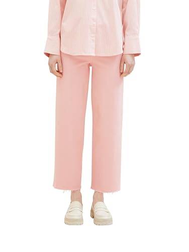 Tom Tailor Denim Damen Culotte Colored Jeans mit weitem Bein, 21171 - Crystal Pink, S von TOM TAILOR Denim