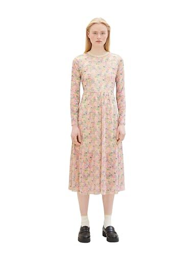 Tom Tailor Denim Damen Mesh Kleid mit Muster, 35154 - Colorful Flower Print, XXL Tom Tailor Denim Damen Mesh Kleid mit Muster, 35154 - Colorful Flower Print, XXL von TOM TAILOR Denim