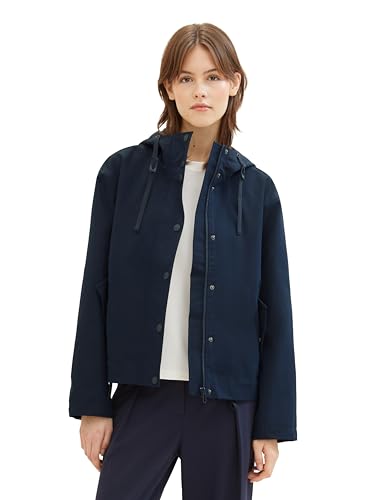 Tom Tailor Denim Damen Parka Jacke mit Kapuze, 10668 - Sky Captain Blue, XL von TOM TAILOR Denim