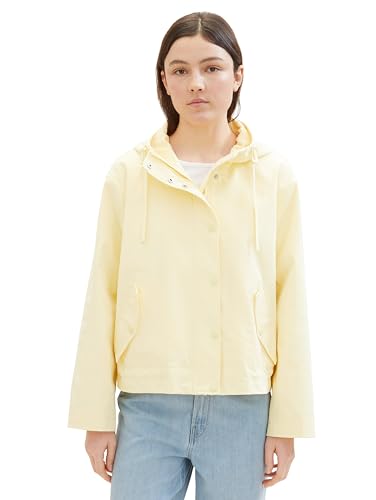 Tom Tailor Denim Damen Parka Jacke mit Kapuze, 34585 - Light Yellow, XXL von TOM TAILOR Denim