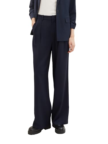 Tom Tailor Denim Damen Wide Leg Stoffhose, 10668 - Sky Captain Blue, XS von TOM TAILOR Denim