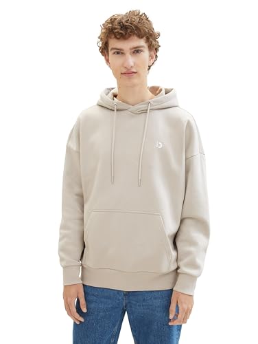 Tom Tailor Denim Herren Oversized Hoodie Sweatshirt mit Kängurutasche, 11754 - Light Dove Grey, XL von TOM TAILOR Denim