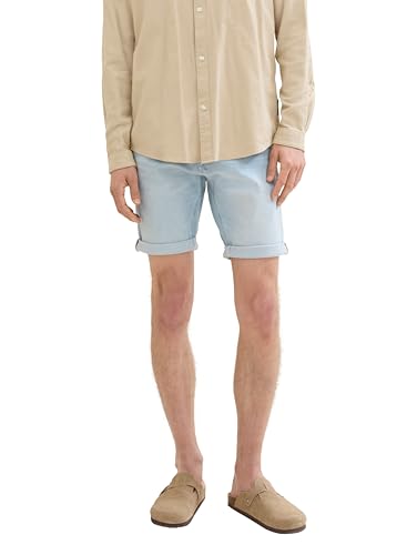 TOM TAILOR Denim Herren Regular Fit Jeans Bermuda Shorts, Clean Bleached Blue Denim, XS TOM TAILOR Denim Herren Regular Fit Jeans Bermuda Shorts, Clean Bleached Blue Denim, XS von TOM TAILOR Denim