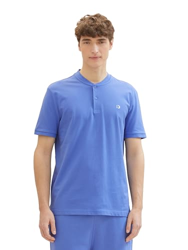 Tom Tailor Denim Herren Relaxed Fit Poloshirt im Washed-Look, 30104 - Blueberry Blue, XS von TOM TAILOR Denim