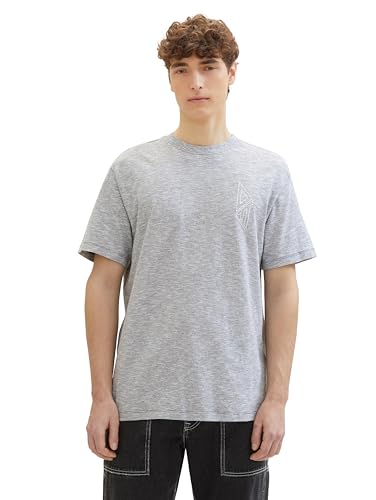 Tom Tailor Denim Herren Relaxed Fit T-Shirt aus Baumwolle, 34999 - Black White Slub Structure, XL Tom Tailor Denim Herren Relaxed Fit T-Shirt aus Baumwolle, 34999 - Black White Slub Structure, XL von TOM TAILOR Denim