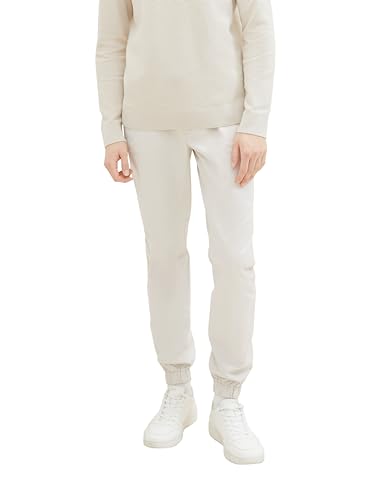 Tom Tailor Denim Herren Relaxed Tapered Fit Hose Joggerstyle, 27609 - Cold Beige, M von TOM TAILOR Denim