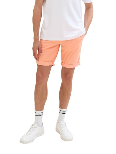 Tom Tailor Denim Herren Slim Chino Bermuda Shorts mit Stretch, 21237 - Clear Coral, XL von TOM TAILOR Denim