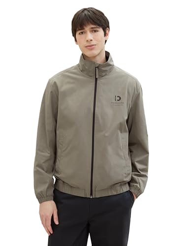 Tom Tailor Denim Herren Windbreaker Blouson Jacke mit Stehkragen, 10415 - Dusty Olive Green, L von TOM TAILOR Denim