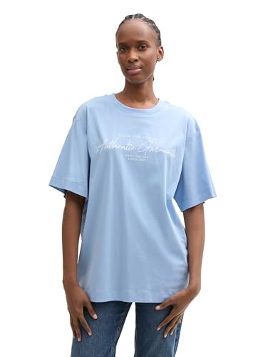 Tom Tailor Strickpullover mit V-Ausschnitt, Flawless Blue, XS von TOM TAILOR Denim