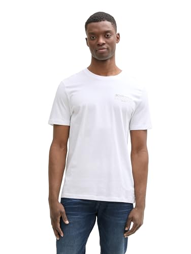 Tom Tailor T-Shirt mit Logo-Print, Brick orange, XS von TOM TAILOR Denim