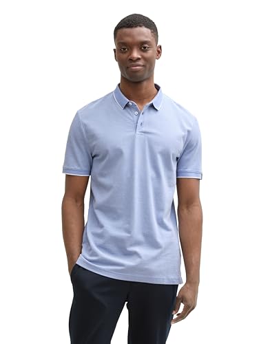 Tom Tailor T-Shirt mit V-Ausschnitt, Berry red Regular Stripe, XL von TOM TAILOR Denim