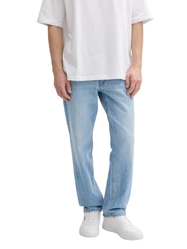 Tom Tailor TTMARVIN Straight Jeans, Used Bleached Blue Denim, 32/30 von TOM TAILOR Denim