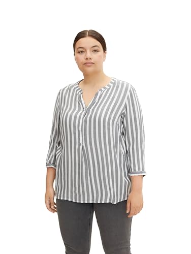 TOM TAILOR Damen Plussize Bluse mit Streifen & Brusttaschen von TOM TAILOR