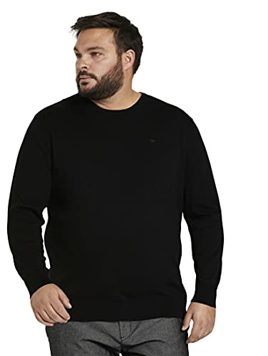 TOM TAILOR Herren Plussize Basic Strickpullover mit Crewneck von TOM TAILOR