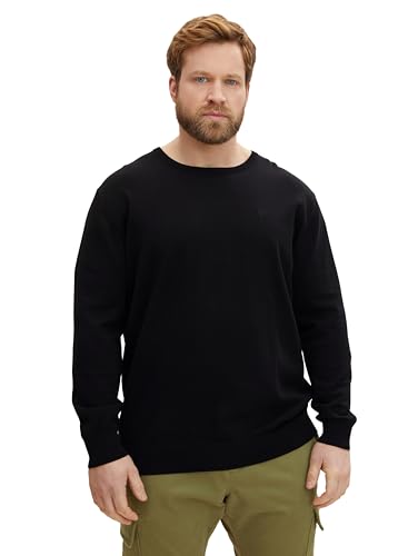 TOM TAILOR Herren Plussize Basic Strickpullover mit Crewneck von TOM TAILOR