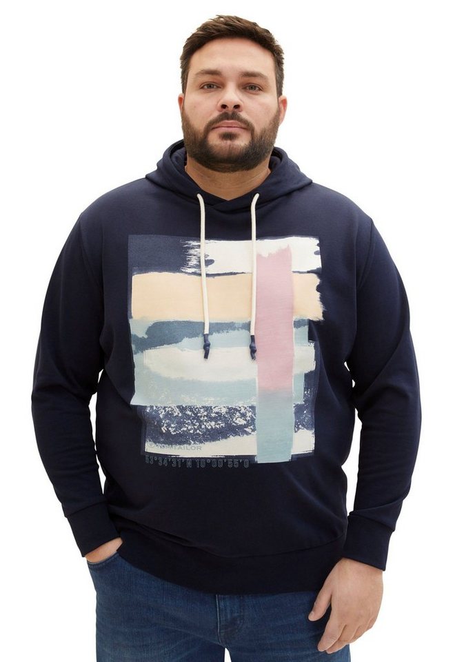 TOM TAILOR PLUS Kapuzensweatshirt mit großem Print von TOM TAILOR PLUS