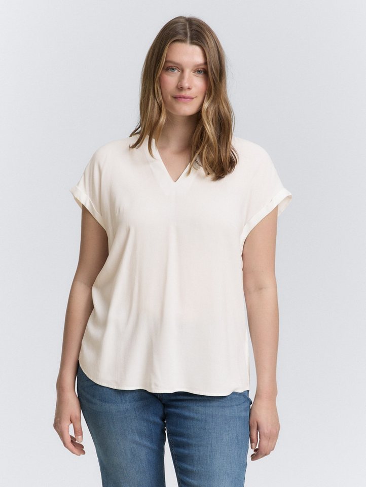 TOM TAILOR PLUS Kurzarmbluse Plus Size - Loose Fit Bluse von TOM TAILOR PLUS
