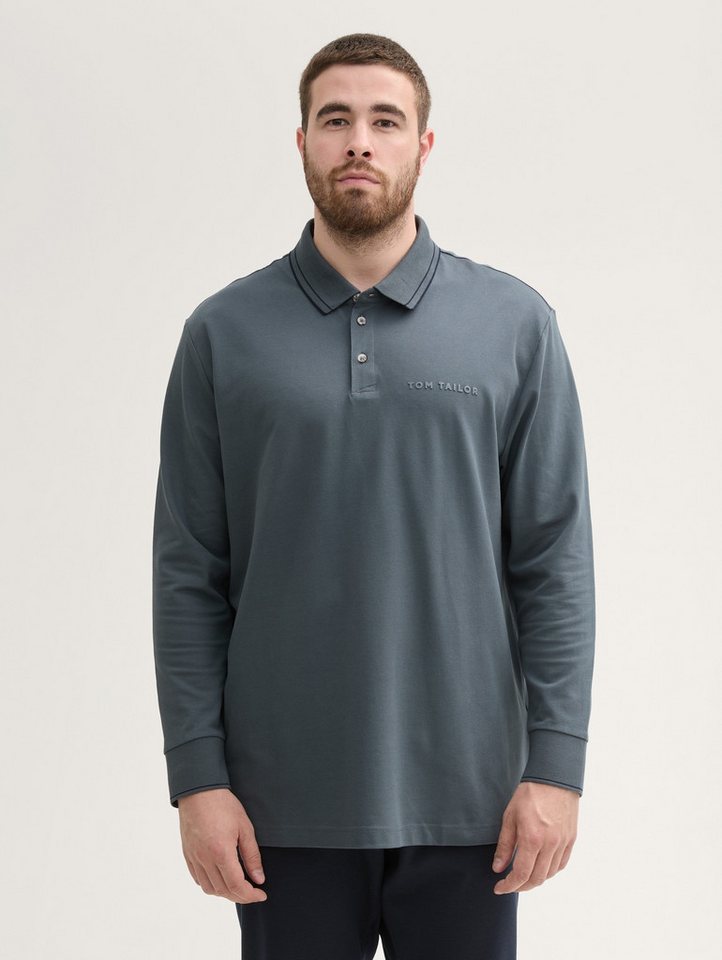 TOM TAILOR PLUS Langarm-Poloshirt Plus - Langarm Poloshirt von TOM TAILOR PLUS