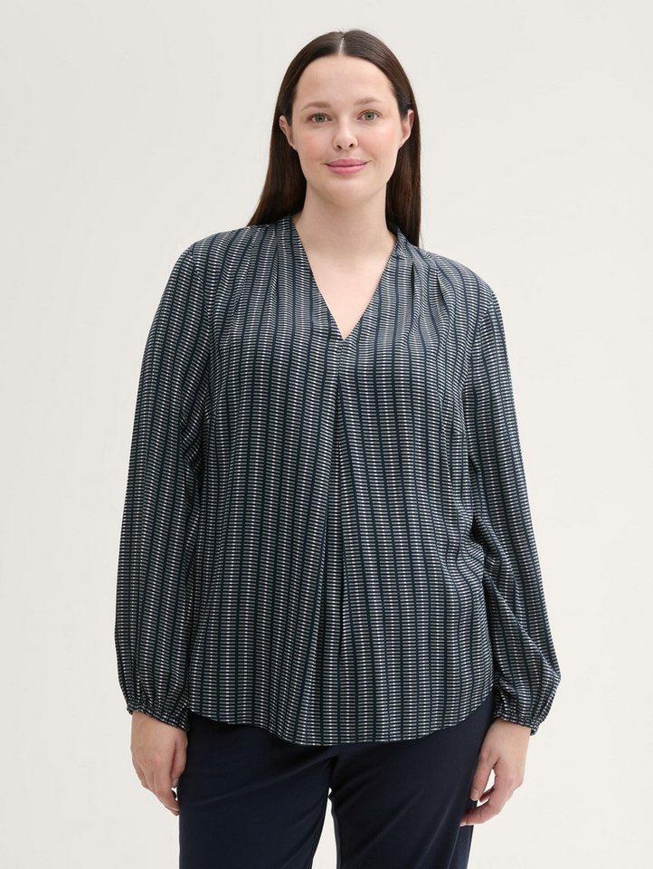 TOM TAILOR PLUS Langarmbluse Plus Size - Bluse mit LENZING™ ECOVERO™ von TOM TAILOR PLUS