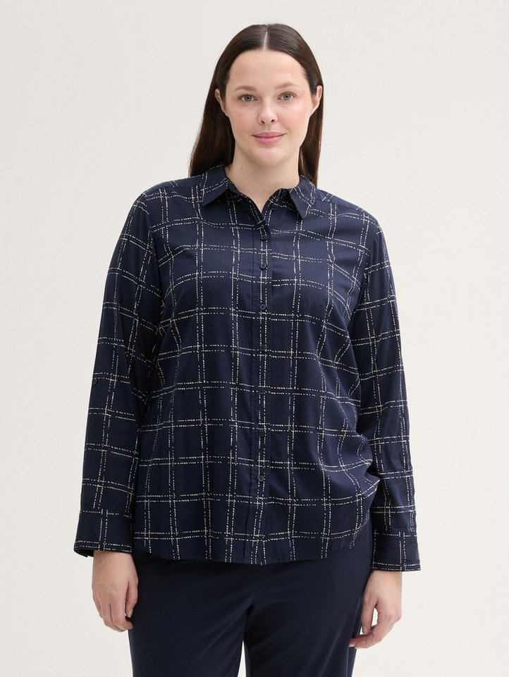 TOM TAILOR PLUS Langarmbluse Plus - Gemusterte Bluse von TOM TAILOR PLUS